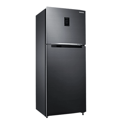 SAMSUNG 301 Litres 3 Star Frost Free Double Door Convertible Refrigerator with Stabilizer Free Operation (RT34C4523B1/HL, Black Matt)