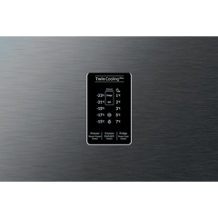 SAMSUNG 301 Litres 3 Star Frost Free Double Door Convertible Refrigerator with Stabilizer Free Operation (RT34C4523B1/HL, Black Matt)