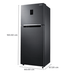 SAMSUNG 301 Litres 3 Star Frost Free Double Door Convertible Refrigerator with Stabilizer Free Operation (RT34C4523B1/HL, Black Matt)