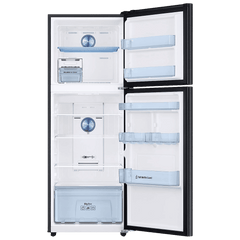 SAMSUNG 301 Litres 3 Star Frost Free Double Door Convertible Refrigerator with Stabilizer Free Operation (RT34C4523B1/HL, Black Matt)