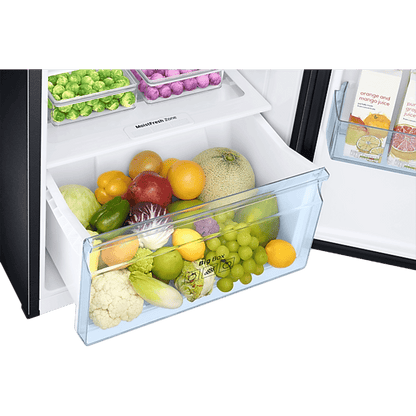 SAMSUNG 301 Litres 3 Star Frost Free Double Door Convertible Refrigerator with Stabilizer Free Operation (RT34C4523B1/HL, Black Matt)