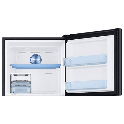 SAMSUNG 301 Litres 3 Star Frost Free Double Door Convertible Refrigerator with Stabilizer Free Operation (RT34C4523B1/HL, Black Matt)