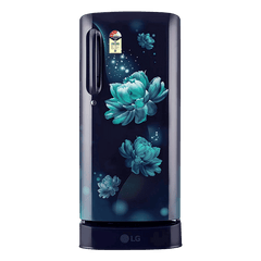 LG 185 Litres 3 Star Direct Cool Single Door Refrigerator with Antibacterial Gasket (GL-D201ABCD.BBCZEB, Blue Charm)