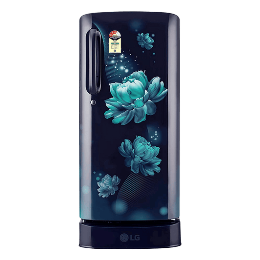 LG 185 Litres 3 Star Direct Cool Single Door Refrigerator with Antibacterial Gasket (GL-D201ABCD.BBCZEB, Blue Charm)