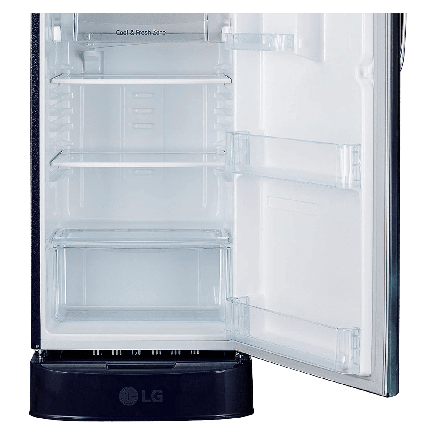 LG 185 Litres 3 Star Direct Cool Single Door Refrigerator with Antibacterial Gasket (GL-D201ABCD.BBCZEB, Blue Charm)