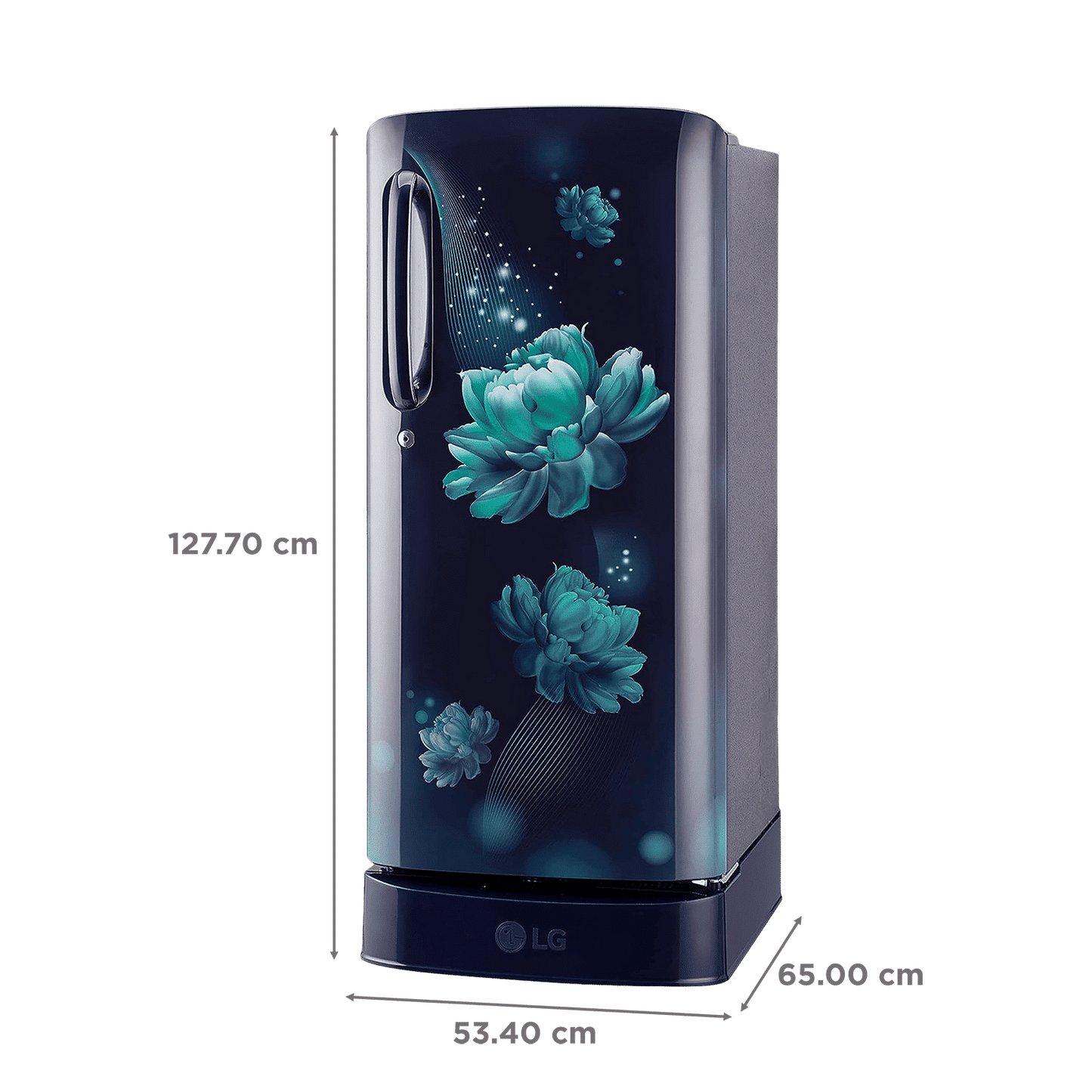 LG 185 Litres 3 Star Direct Cool Single Door Refrigerator with Antibacterial Gasket (GL-D201ABCD.BBCZEB, Blue Charm)