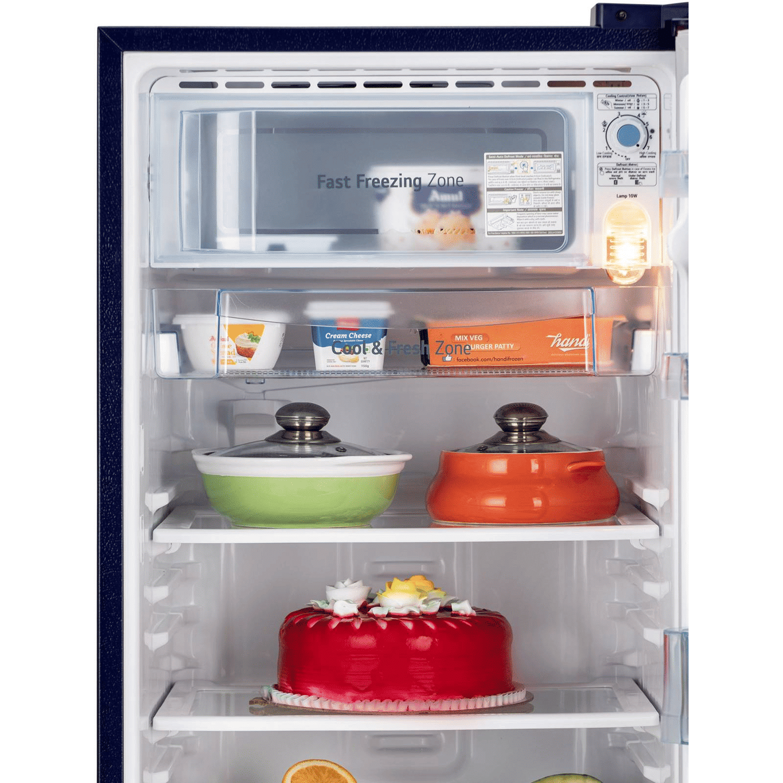 LG 185 Litres 3 Star Direct Cool Single Door Refrigerator with Antibacterial Gasket (GL-D201ABCD.BBCZEB, Blue Charm)