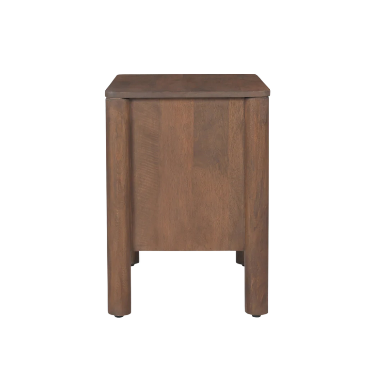 Indiana Scalloped Edge Solid Wood Bedside – Elegant Nightstand