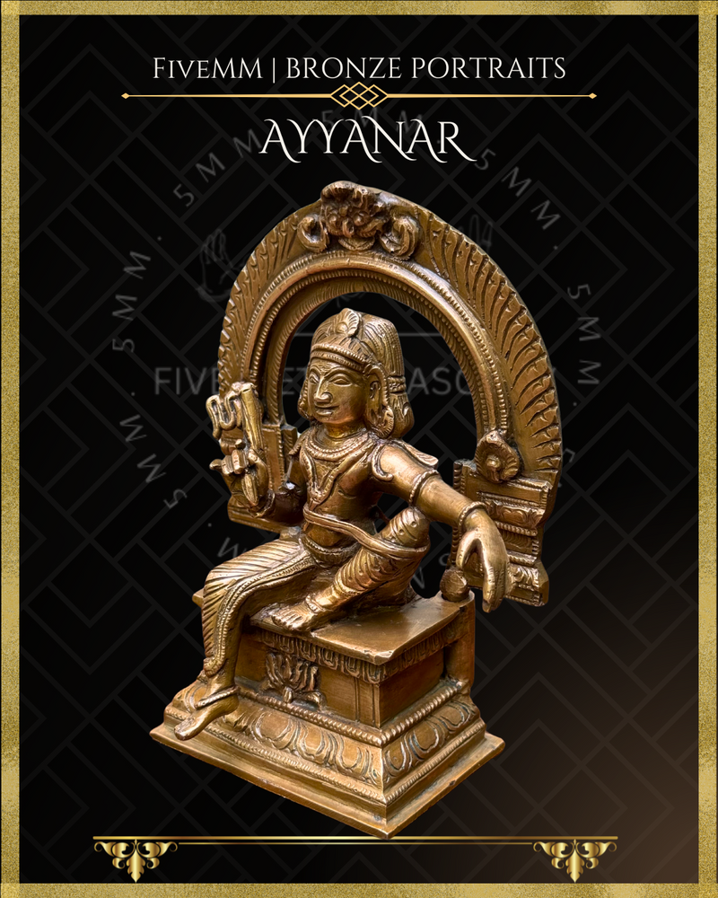 Ayyanar Panchaloha Bronze Icon - 6.5"