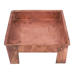 90T1 ALODIE - Havan Kund - Hawan Kund for Home Pure Copper Hawan Kund with Handle On Both Side for Yagya Havan Kund with Stand for Puja & Poojan Purpose Puja Havan Kund (6 Inches)