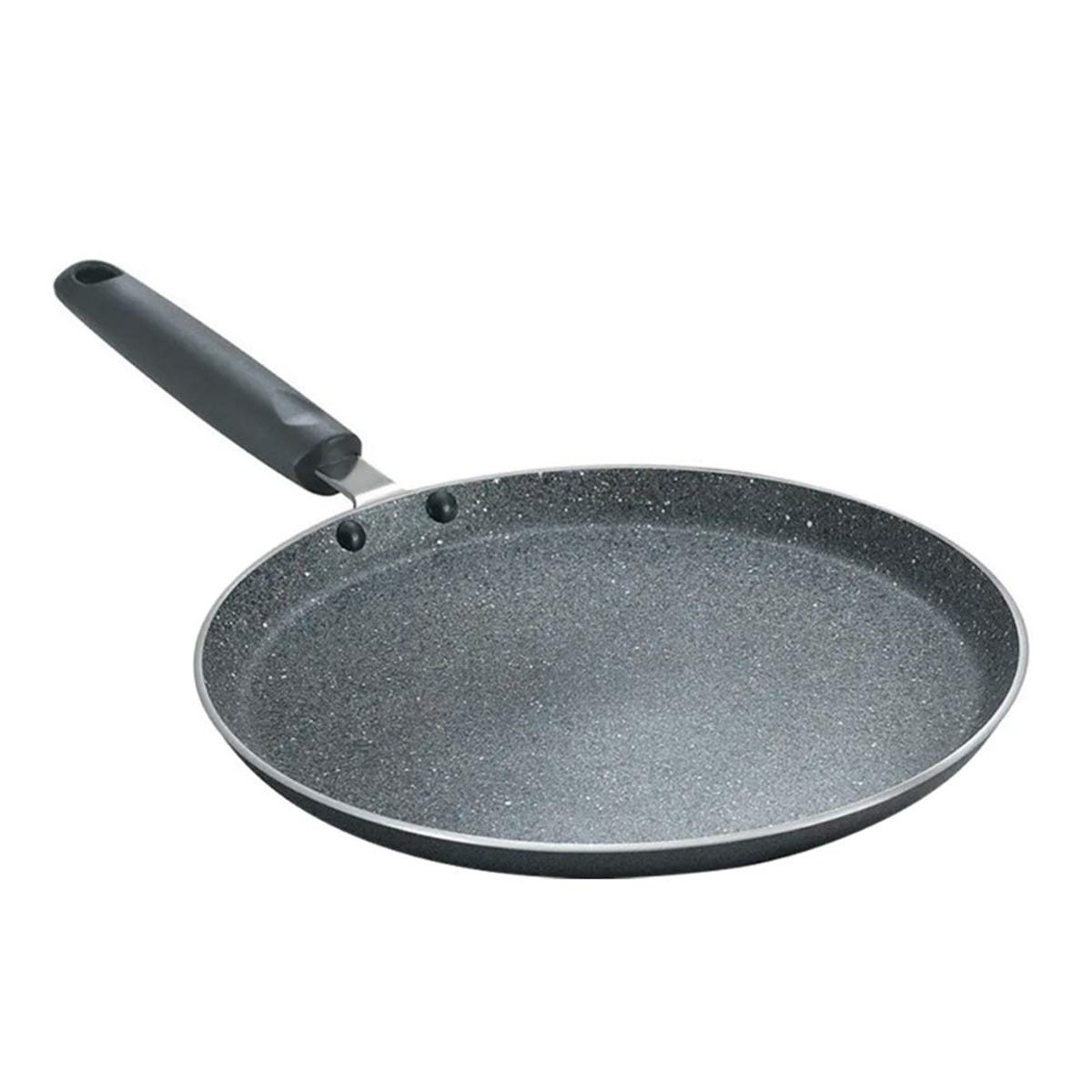 Prestige Deluxe Alpha Svachh Stainless Steel Spillage Control Pressure Cooker, 5.5 L (Silver), Prestige Omega Deluxe Granite Non-stick Round Base Omni Tawa, 28 cm (Black)