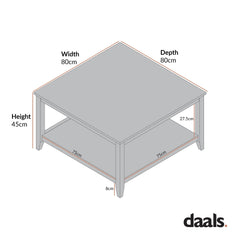Wynmist 80cm Square Coffee Table