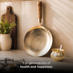 Brass Tawa & Ghee Pot Combo • 1 Unit Each (पीतल का तवा और घी पॉट)