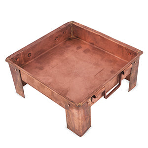 90T1 ALODIE - Havan Kund - Hawan Kund for Home Pure Copper Hawan Kund with Handle On Both Side for Yagya Havan Kund with Stand for Puja & Poojan Purpose Puja Havan Kund (6 Inches)