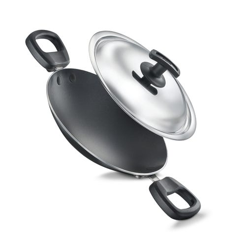 Judge by Prestige 20cm (0.8L) Everyday Non-Stick Appachatty with Lid| Low Oil Cooking | Easy to Clean |Cool Touch Handle