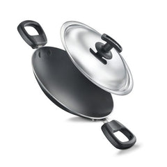 Judge by Prestige 20cm (0.8L) Everyday Non-Stick Appachatty with Lid| Low Oil Cooking | Easy to Clean |Cool Touch Handle