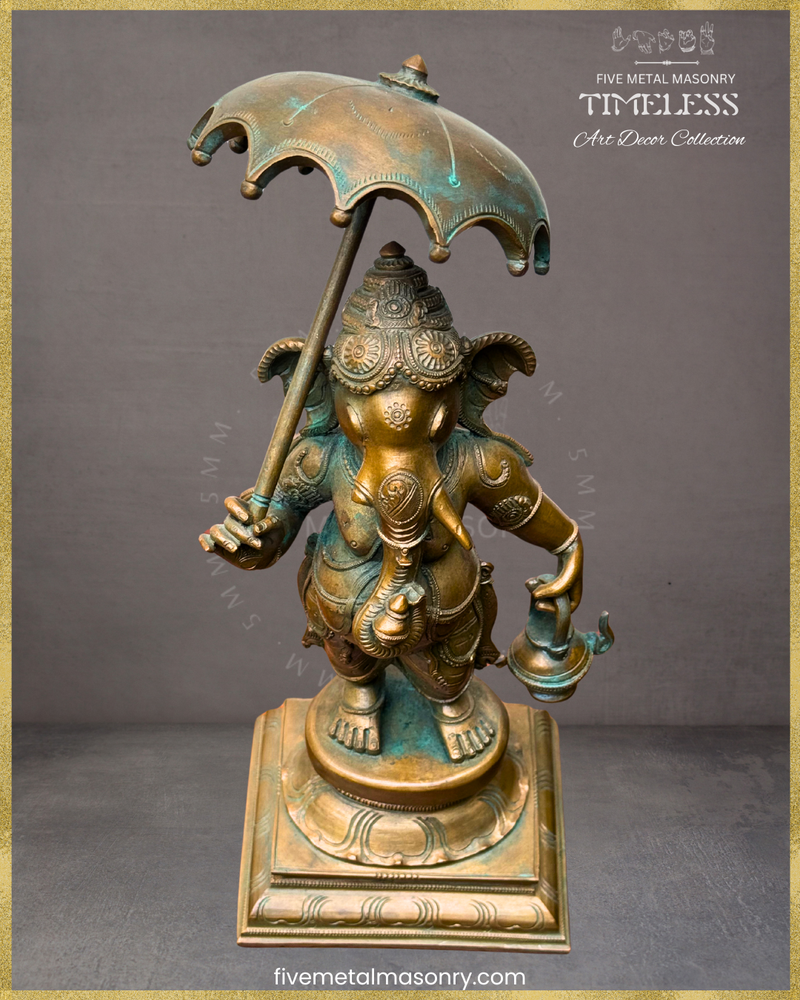 Mappillai Ganesha  Panchaloha Bronze Icon - 11"- Timeless Collection