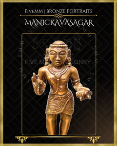 Manickavasagar | Tamil Saiva Saint Panchaloha Bronze Icon - 4.5"