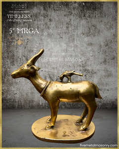 Mrga:Deer Panchaloha Bronze Icon - 5"- Timeless Collection