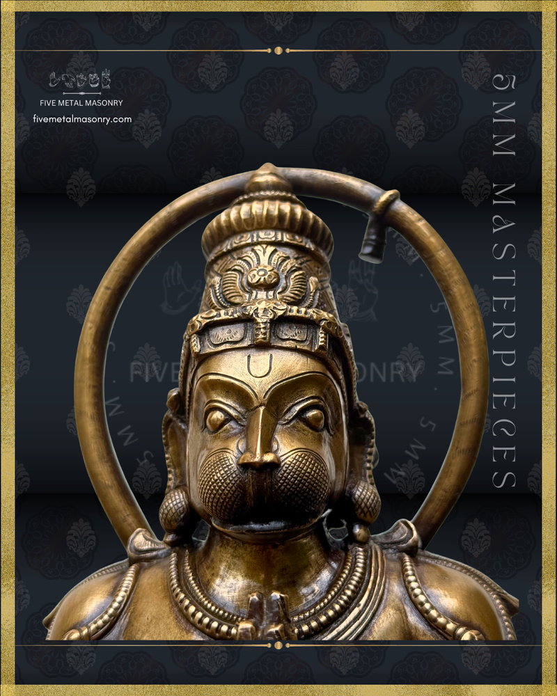 Hanuman Panchaloha Bronze Icon - 18"-  Masterpieces Collection
