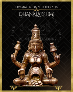 Dhana Lakshmi / Kubera Lakshmi Panchaloha Bronze Icon - 3.5"