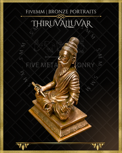 Thiruvalluvar- Tamil Poet and Sage - Panchaloha Bronze Icon -3.5" - Antique finish