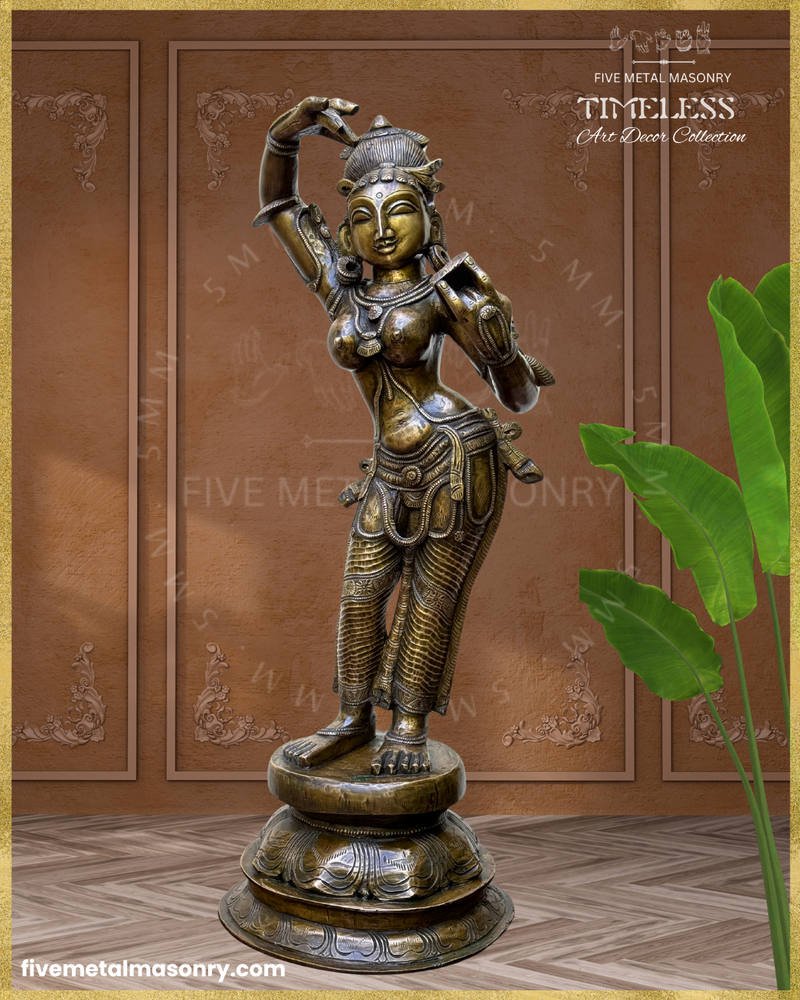 Darpana Sundari  Panchaloha Bronze Icon - 24"- Timeless Collection