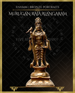 Raja Alangara Murugan Panchaloha Bronze Icon - 6"
