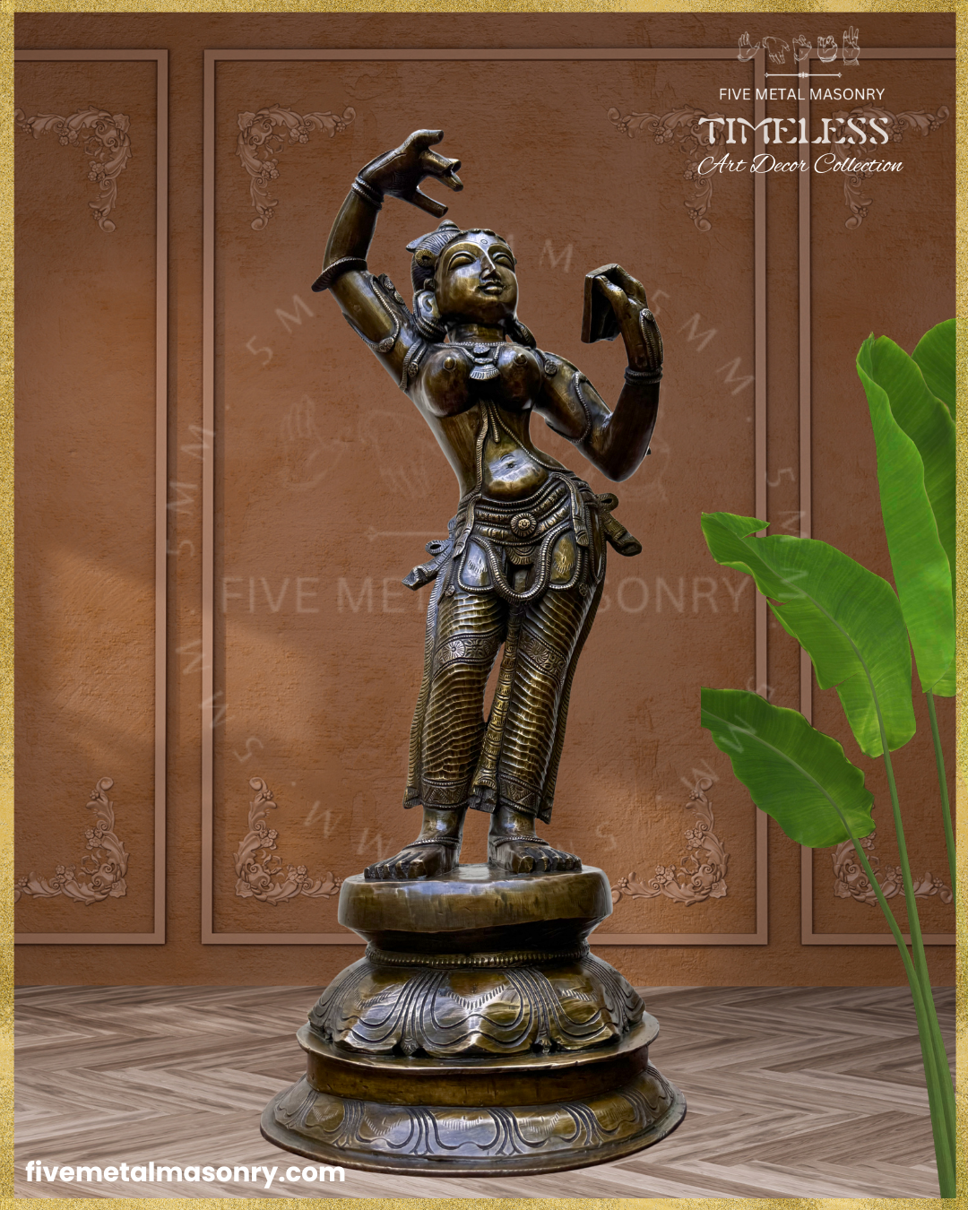 Darpana Sundari  Panchaloha Bronze Icon - 24"- Timeless Collection