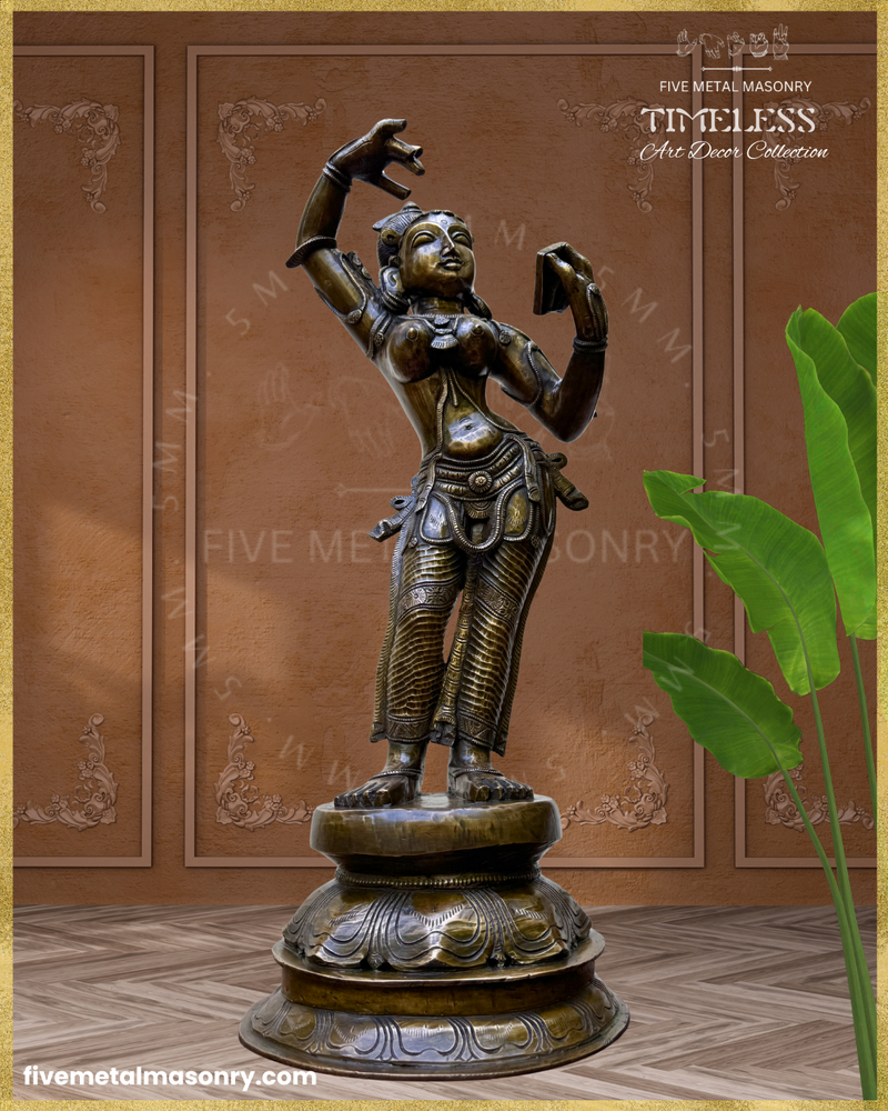 Darpana Sundari  Panchaloha Bronze Icon - 24"- Timeless Collection