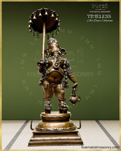 Mappillai Ganesha - Panchaloha Bronze Icon - 25"- Timeless Collection