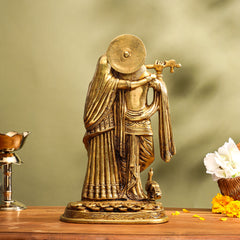 Brass Superfine Radha Krishna Idol (12 Inch)