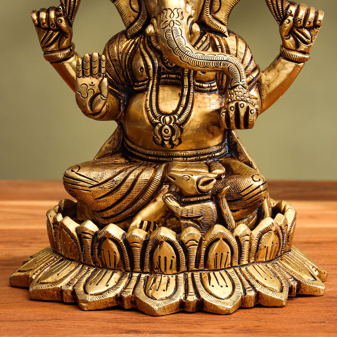 Brass Superfine Ganesha Idol (5.8 Inch)