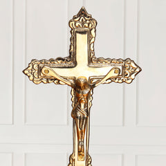 Brass Jesus Candle Holder (8 Inch)