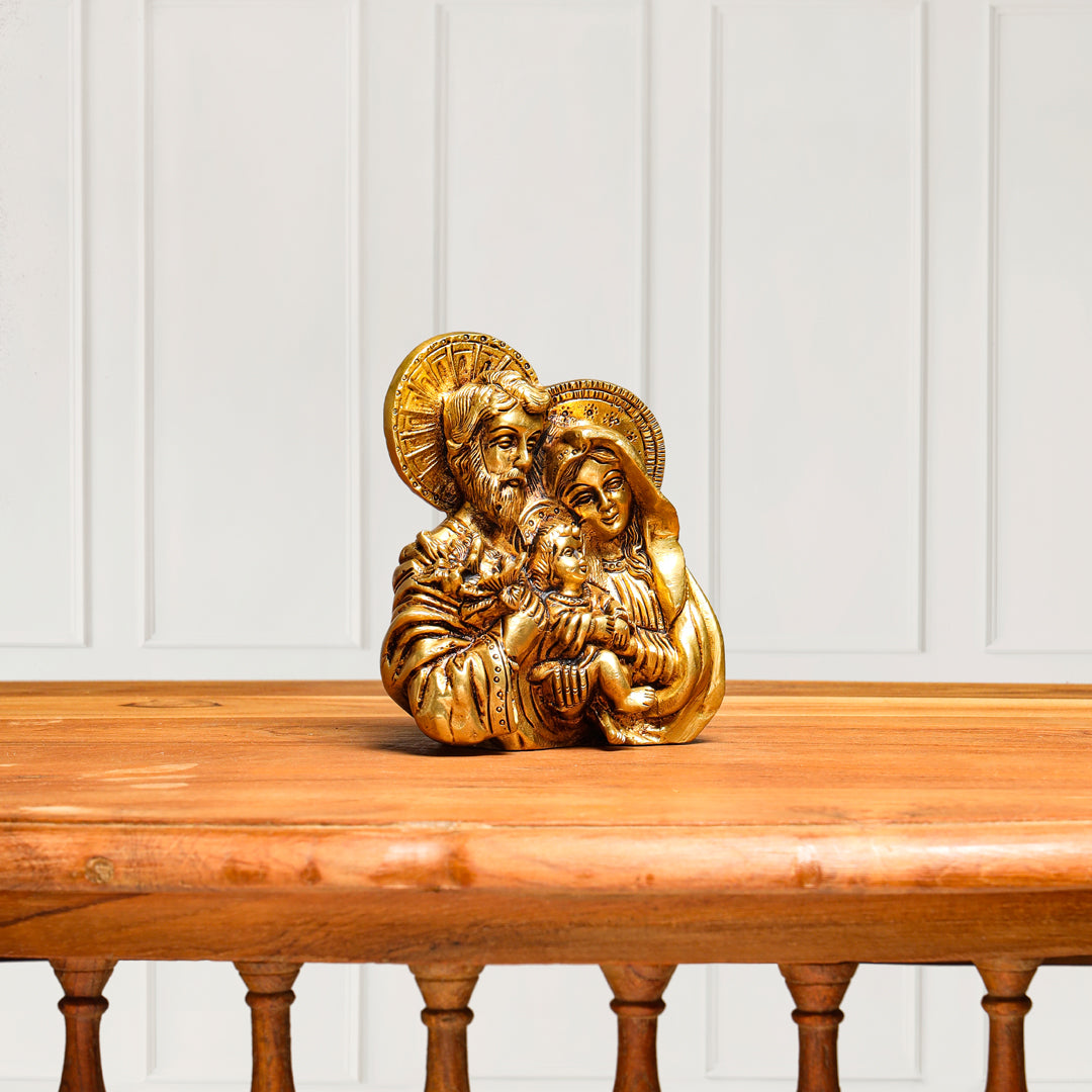 Brass Superfine God Jesus Family Idol (4.8 Inch)