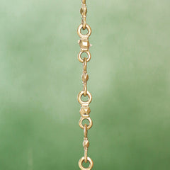 Brass Peacock Hanging Samai/Diya (32 Inch)