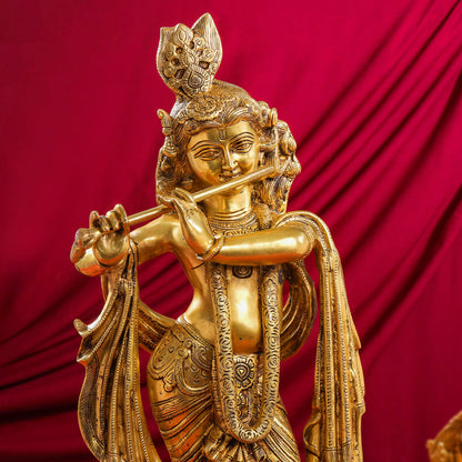 Brass Lord krishna Statue (24.5 Inch)