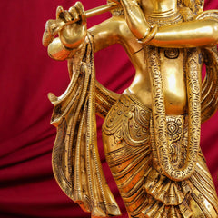 Brass Lord krishna Statue (24.5 Inch)