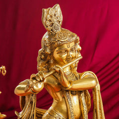 Brass Lord krishna Statue (24.5 Inch)