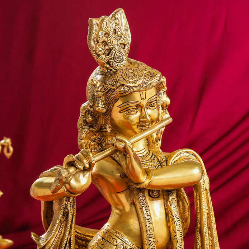 Brass Lord krishna Statue (24.5 Inch)