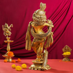 Brass Lord krishna Statue (24.5 Inch)