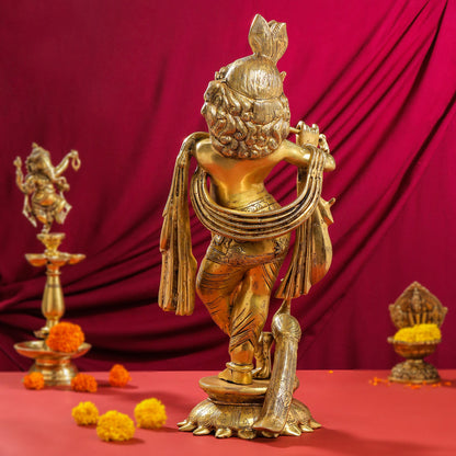 Brass Lord krishna Statue (24.5 Inch)