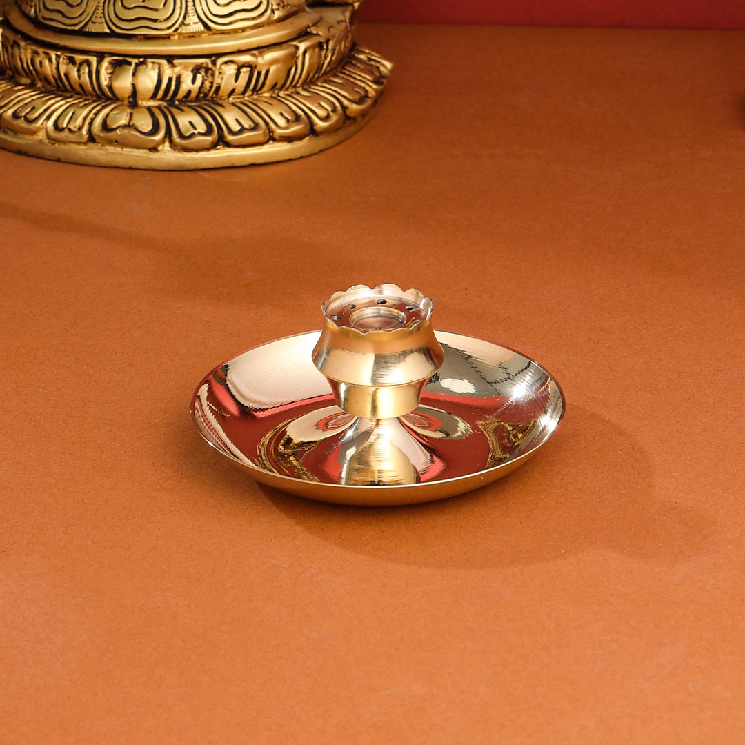 Brass Incense Holder/Agardan (3.2 Inch)