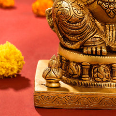 Brass Lord Ganesha Idol (10.5 Inch)