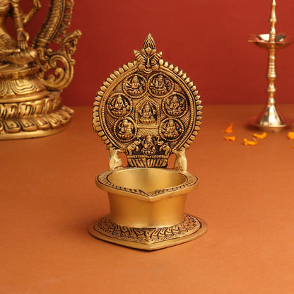Brass Ashtalakshmi Diya (7 Inch)