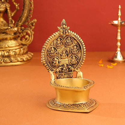 Brass Ashtalakshmi Diya (7 Inch)