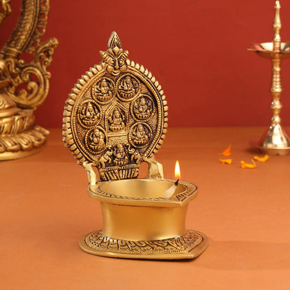 Brass Ashtalakshmi Diya (7 Inch)