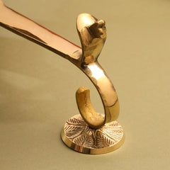 Brass Peacock Panch Aarti With Handle (11.5 Inch)