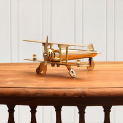 Brass Aeroplane Miniature (3 Inch)