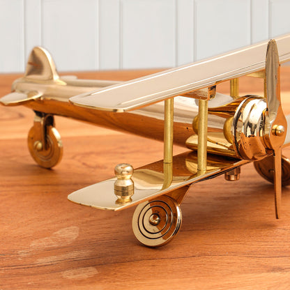 Brass Aeroplane Miniature (3 Inch)